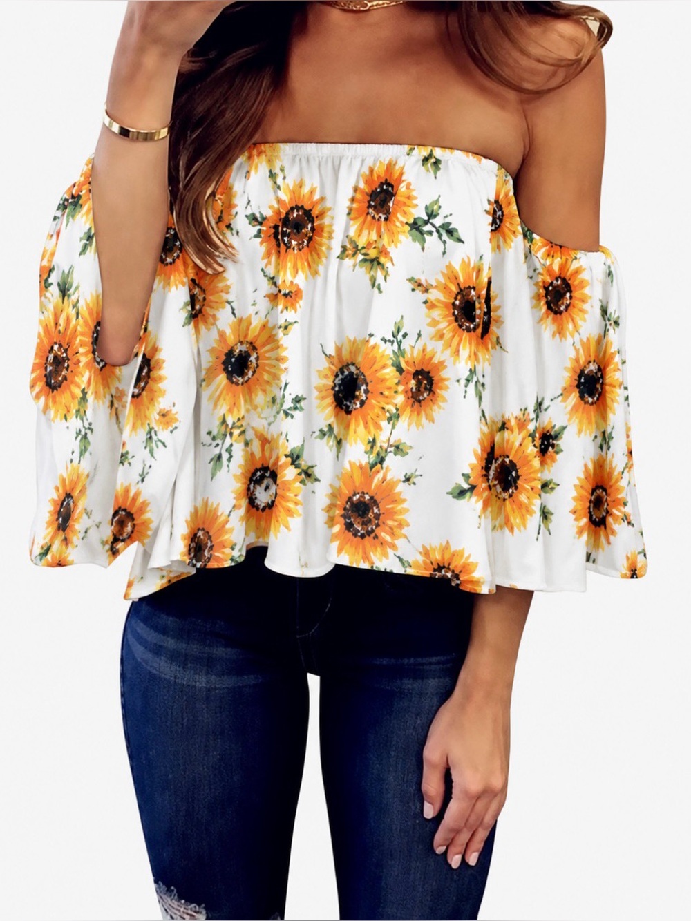 🌻 Sunflower Off the Shoulder Top